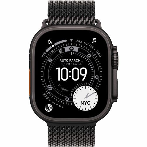 Pametna ura Apple Watch Ultra 3 Titanium Cellular 49mm črna (Milanaise Titan črna) srednja