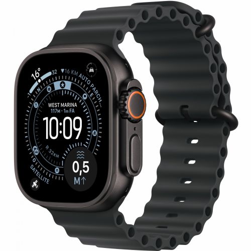 Pametna ura Apple Watch Ultra 3 Titanium Cellular 49mm črna (črn oceanski pašček)