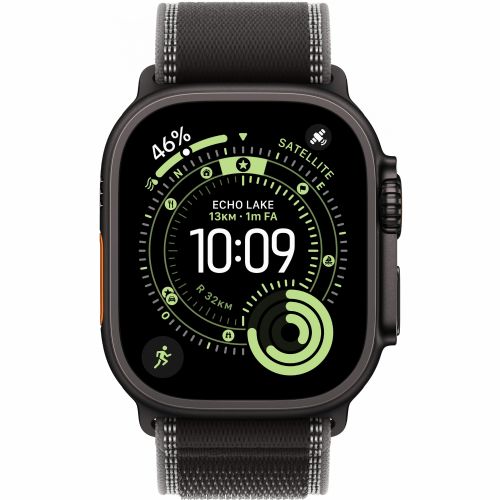 Pametna ura Apple Watch Ultra 3 Titanium Cellular 49mm črna (Trail Loop črna/kohlegrava) S/M