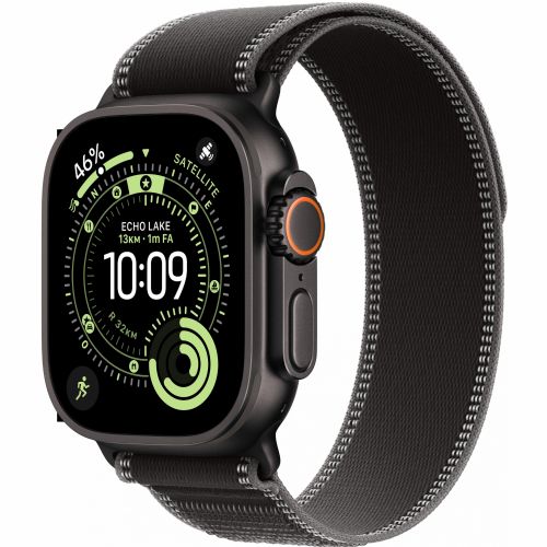 Pametna ura Apple Watch Ultra 3 Titanium Cellular 49mm črna (Trail Loop črna/kohlegrava) S/M