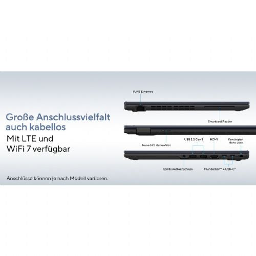 Prenosnik Asus ExpertBook B3 (B3404CVA-Q50183X), i5-1335U/16 GB/SSD 512 GB NVMe/35,6 cm (14"), WUXGA, 300 niti/DE/Win11Pro, črn