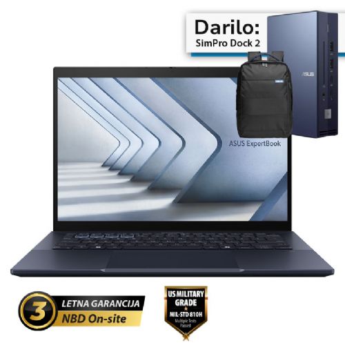 Prijenosno računalo Asus ExpertBook B5 i5-1340P/16GB/SSD 1TB NVMe/35,56 cm (14") WUXGA/Bez OS-a (B5404CVA-WB53D0)