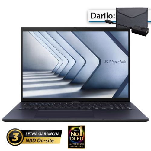 Asus ExpertBook B9 prijenosno računalo Intel Ultra 5-120U/16GB/SSD 1TB NVMe/35,56 cm (14") WQXGA OLED/Win11Pro, crno (B9403CVAR-WB53D0X)