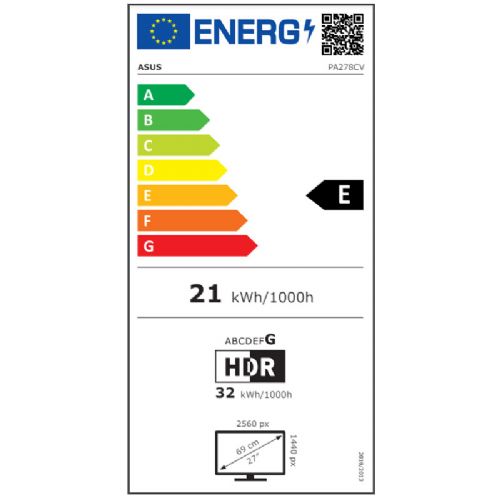Monitor Asus ProArt PA278CV 68,58cm (27") QHD IPS, 350 cd/m2, DP/HDMI/USB-C 65W, zvočniki