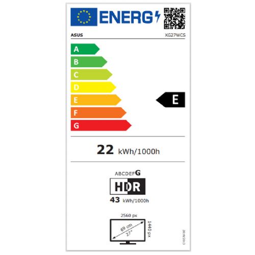 Monitor ASUS ROG Strix XG27WCS 68,58cm (27") QHD VA 180Hz DP/HDMI HDR10 ukrivljen gaming