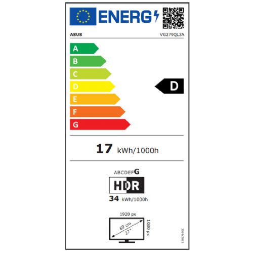 Monitor ASUS TUF VG279QL3A 68,58cm (27") FHD IPS 180Hz DP/HDMI AdaptiveSync zvočniki