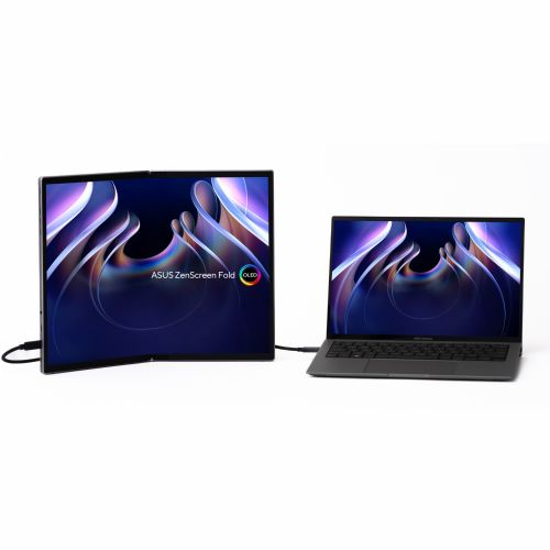 Monitor Asus ZenScreen Fold MQ17QH 43,94 cm (17,3"), 2560 x 1920 QHD, OLED, 500cd/m2, 0,2 ms, crni