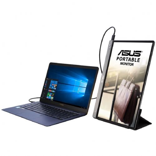 Preuzmite monitor Asus ZenScreen MB14AC 35,6 cm (14"), 1920 x 1080 FHD, 16:9, IPS, 250 cd/m2, 5 ms, crni