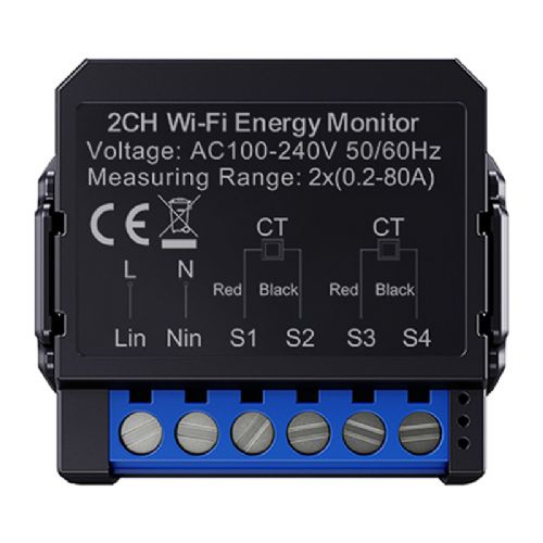 Pametni dvosmerni števec energije Avatto WiFi WPM16-2