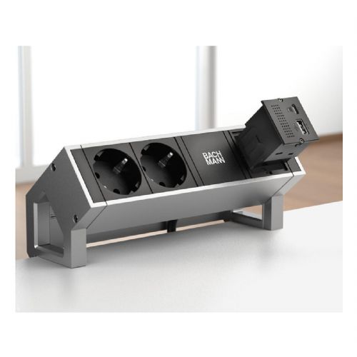 BACHMANN modul replikatorja vrat 2x USB, RJ45, Mini DisplayPort, USB-C, PowerDelivery 100W