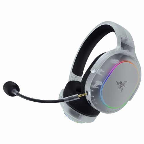 Slušalke Razer Barracuda X Chroma Phantom White brezžične, RGB osvetlitev, virtualni 7.1 zvok, snemljiv mikrofon, 70 ur avtonomije