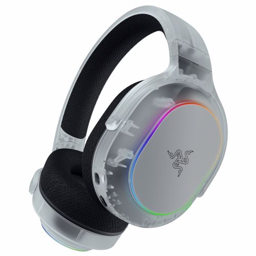 Slušalke Razer Barracuda X Chroma Phantom White brezžične, RGB osvetlitev, virtualni 7.1 zvok, snemljiv mikrofon, 70 ur avtonomije