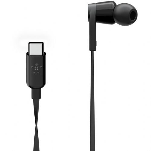 Belkin Rockstar USB-C slušalice za uši, crne
