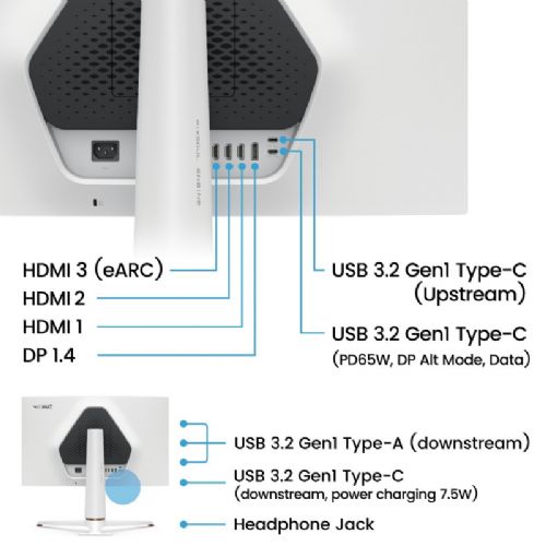 Monitor BenQ Mobiuz EX271Q, 68,6 cm (27"), QHD (2560×1440), IPS, 180 Hz, 1 ms, USB-C 65 W