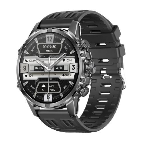 Pametna ura BlitzWolf BW-AT6 Plus, AMOLED 1,75", Bluetooth klici, merjenje zdravja, 100+ športnih načinov, baterija 600 mAh, IP67, črna