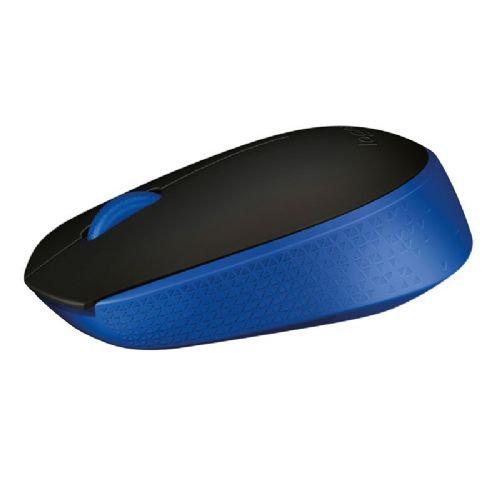 Brezžična miška Logitech M171 (modra, 3 gumbi, za levičarje in desničarje, združljiva z računalniki PC/Mac)