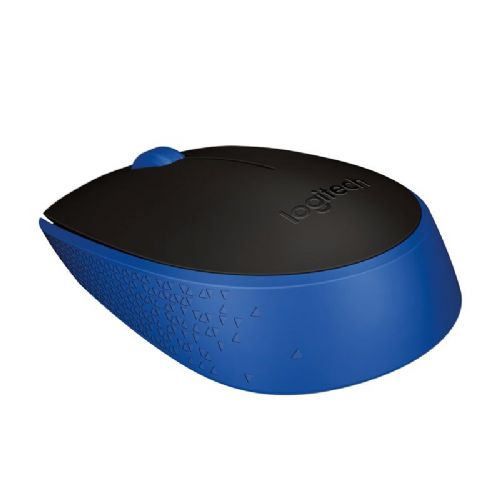 Brezžična miška Logitech M171 (modra, 3 gumbi, za levičarje in desničarje, združljiva z računalniki PC/Mac)