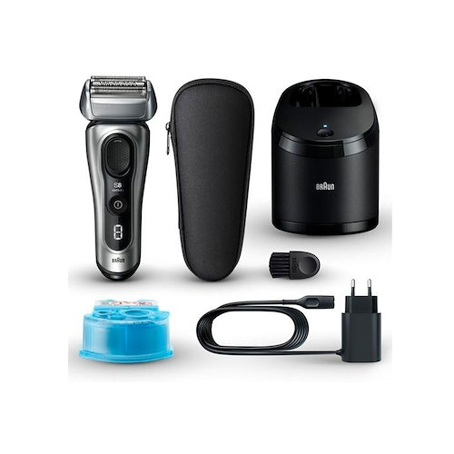 Brivnik Braun Series 8 8567cc litij-ionska baterija, mokro/suho britje, 60 min delovanja, vgrajeni trimer, čistilna postaja 5 v 1
