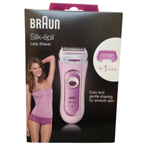Brivnik Braun Silk-épil LS5100, suha in mokra uporaba, torbica, roza
