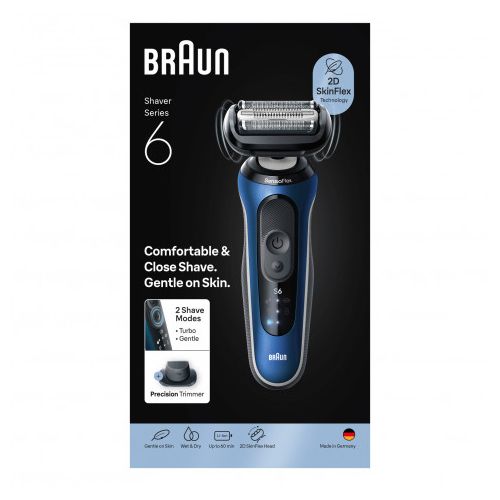 Brivnik Braun Series 6 62-B1200s, litij-ionska baterija, 60 min delovanja, mokro/suho britje, 3 fleksibilni brivski elementi, natančni prirezovalnik