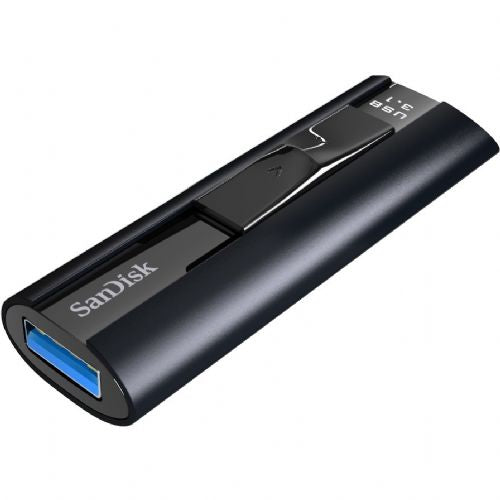 USB 256GB SanDisk Extreme PRO CZ880, USB 3.2 Gen 1, hitrost branja 420 MB/s, hitrost pisanja 380 MB/s, aluminij, zaščita z geslom