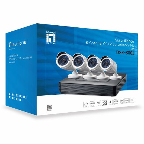 IP kamera CCTV 8-kanalna Fix Out H.264 IR 4xCam uklj.