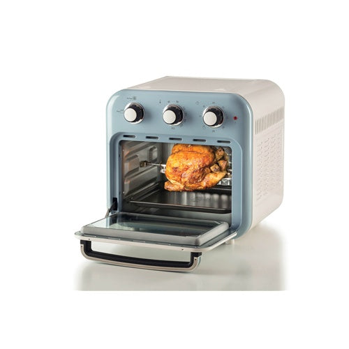 Cvrtnik in mini pečica Ariete 3 v 1 Vintage Blue, 1350 W, za 16 L, bela/svetlo modra