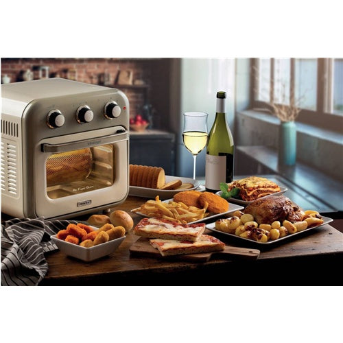 Cvrtnik in mini pečica Ariete Vintage Beige, 1350 W, za 16 L, bela/bež