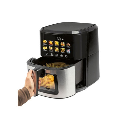 Cvrtnik na vroč zrak ProfiCook PC-FR 1286, 1700W, za 6.5 L, črna/nerjaveče jeklo