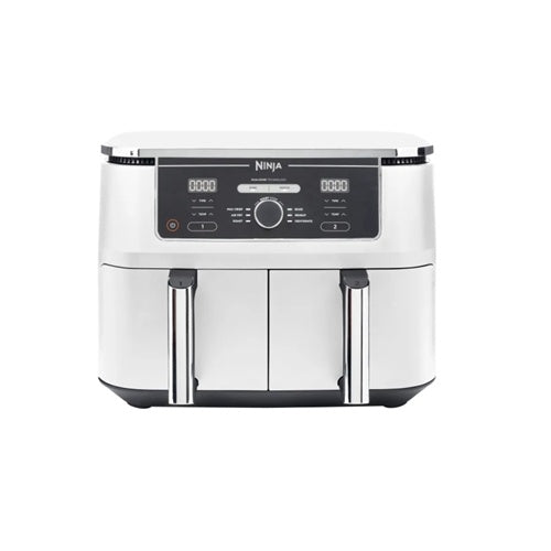 Ninja Foodi Max AF400EUWH friteza na vrući zrak, 2 x 1235 W, 2 posude od 4,75 l svaka, 6 programa, do 240 °C, bijela