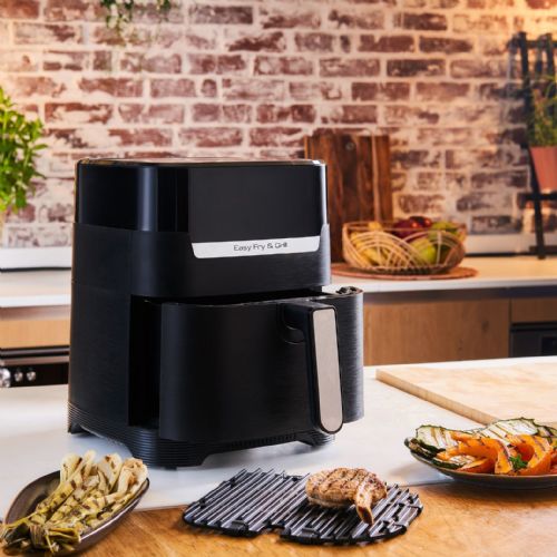 Cvrtnik na vroč zrak Tefal Easy Fry & Grill Precision EY5058, 4.2 L, črna