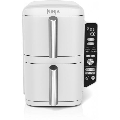 Cvrtnik Ninja Double Stack XL SL400EUWH, dvonivojski, 2470 W, 2 košari po 4,75 l, bel