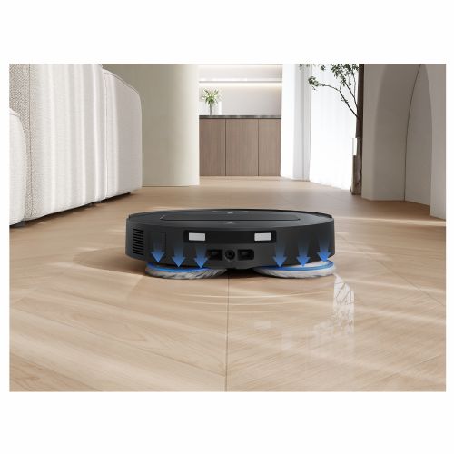 Robotski sesalnik Ecovacs Deebot T50 OMNI Gen3 črn, sesalna moč 25000 Pa, mokro brisanje, samopraznjenje, pametna navigacija