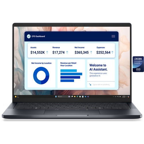 Prenosnik Dell Pro 14 (PC14250), Intel Ultra 5-235U/16 GB/SSD 512 GB NVMe/35,56 cm (14"), FHD+/Integrated/WLAN+BT/vPro/Win11Pro, črn