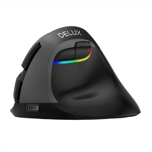 Delux M618 mini vertikalni miš crne boje