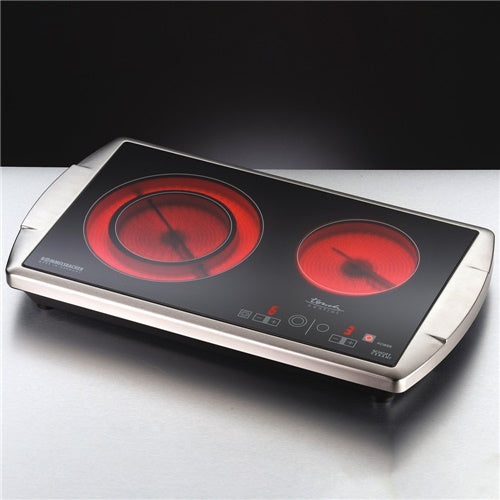 Dvojna kuhalna plošča Rommelsbacher CT 3403/TC, nerjaveče jeklo, črna