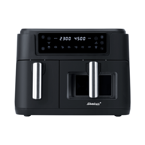 Dvojni cvrtnik Steba HF 9500 DUO, 2.400W, 2 košari 6 L + 3,5 L, črna 5100072200