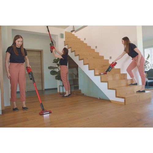 Pokončni akumulatorski sesalnik Einhell TE-SV 18 Li-Solo, brez baterije in polnilca, rdeča/črna