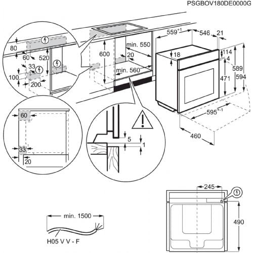 Vgradna pečica Electrolux EOE7P31Z piroliza