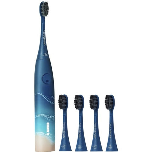 Happybrush ECO VIBE 3 Starter Kit Ocean električna četkica za zube + 4 punjenja (plava/bež)