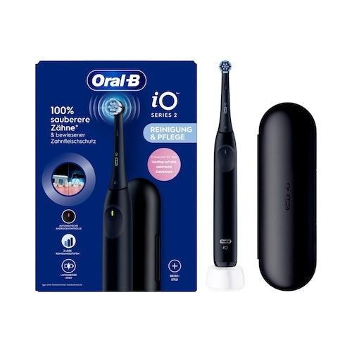 Električna zobna ščetka Oral-B iO Series 2, s potovalnim eutijem, črna, Li-Ion, 3 programi, IP 67
