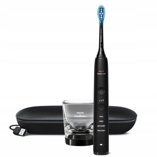 Električna zobna ščetka Philips Sonicare 9000 DiamondClean HX9911/09, 4 programi, časovnik, Bluetooth, črna
