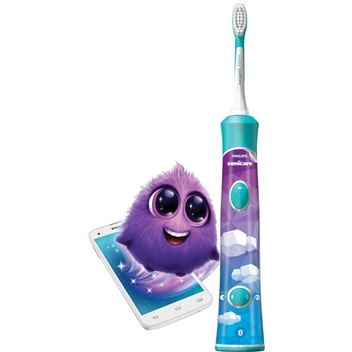 Električna zobna ščetka Philips Sonicare For Kids HX6322/04, Li-Ion baterija, 2 načina čiščenja, turkizna