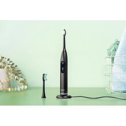Električna zobna ščetka Beurer SC 50 Midnight Ink Green Planet izdelek za ustno nego (črna, vključno z 2 nastavkoma ščetke)