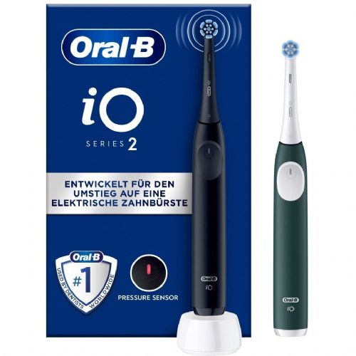 Električna zobna ščetka Oral-B iO Series 2 Night Black/Green z drugim ročajem,(temno zelena/črna)