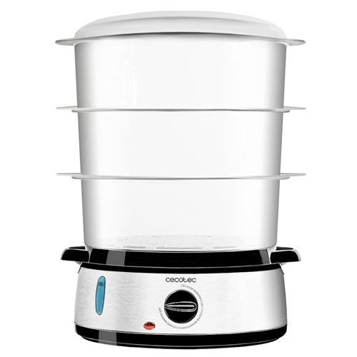 Električni parni kuhalnik Cecotec Vapovita 3000 INOX (nerjaveče jeklo, 800 W, 3 x 3 litre)