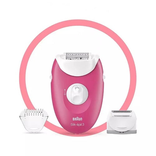 Epilator Braun Silk-épil 3-276 (roza/bel)