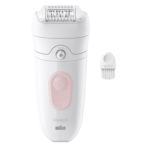Epilator Braun Silk-épil 5-000, vklj. s čistilno krtačko, bela/roza