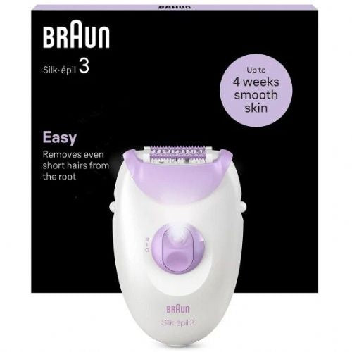 Epilator Braun Silk-épil 3-000 (bel/vijoličen)