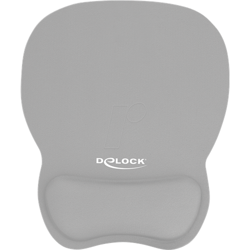 Ergonomska podloga za miško z gelom za zapestje DeLock, siva